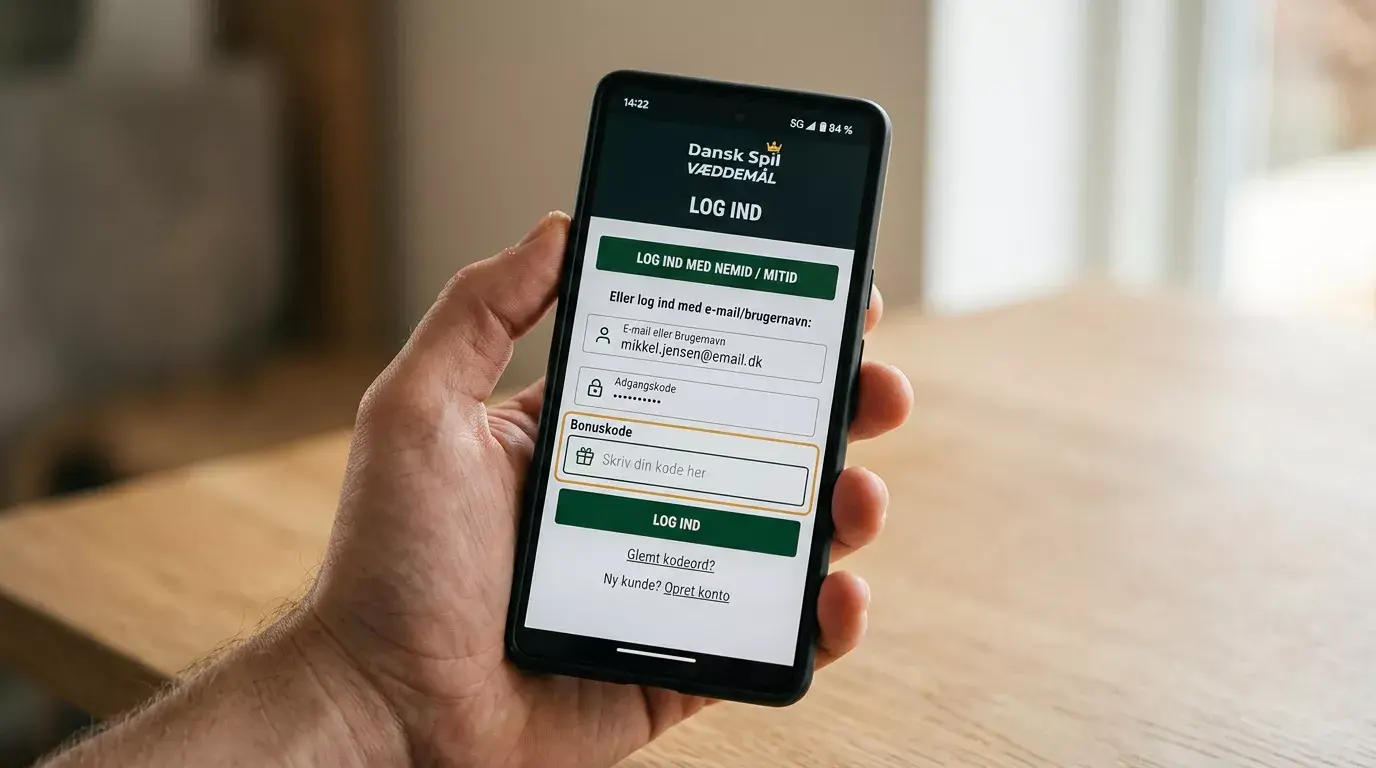 Illustration af bet365 bonuskode BONUSVIP og væddemålskreditter på dansk marked